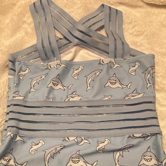 Women Anime |One Piece Kawaii Front Crossover lSwim Suit Hollow Out Shark | Sz M - Picture 6 of 9